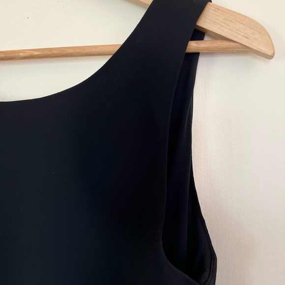 Serene Women Black Tiered Dress M(8-10) Cocktail Cowl Chiffon Preppy Ocassion - Picture 7 of 17